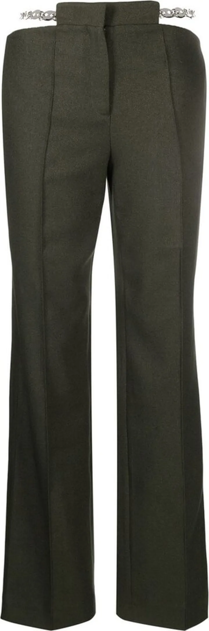 Seam-Detail Straight Trousers