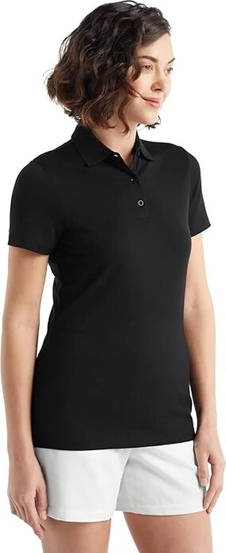 Icebreaker Tech Lite II Short Sleeve Polo (Black) Women's Clothing