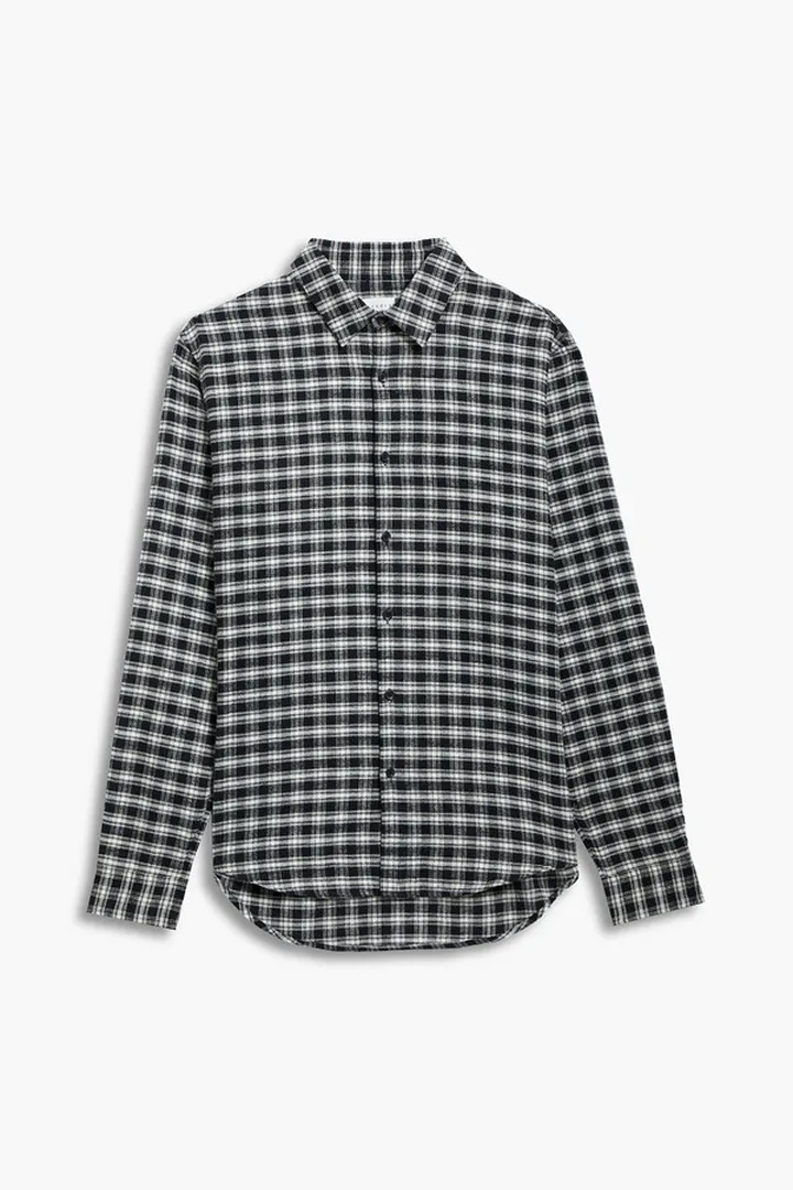 Checked cotton-flannel shirt