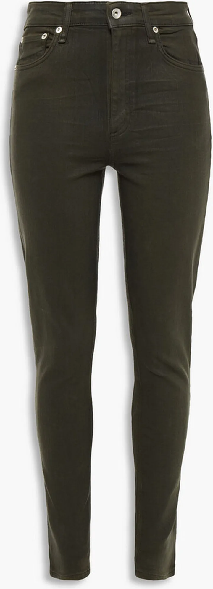 Nina coated high-rise skinny jeans