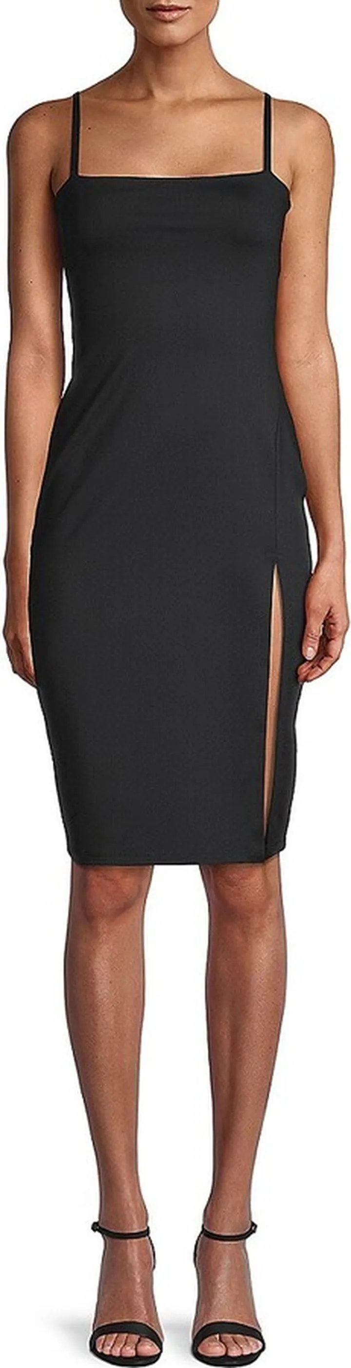 Solid-Hued Bodycon Dress