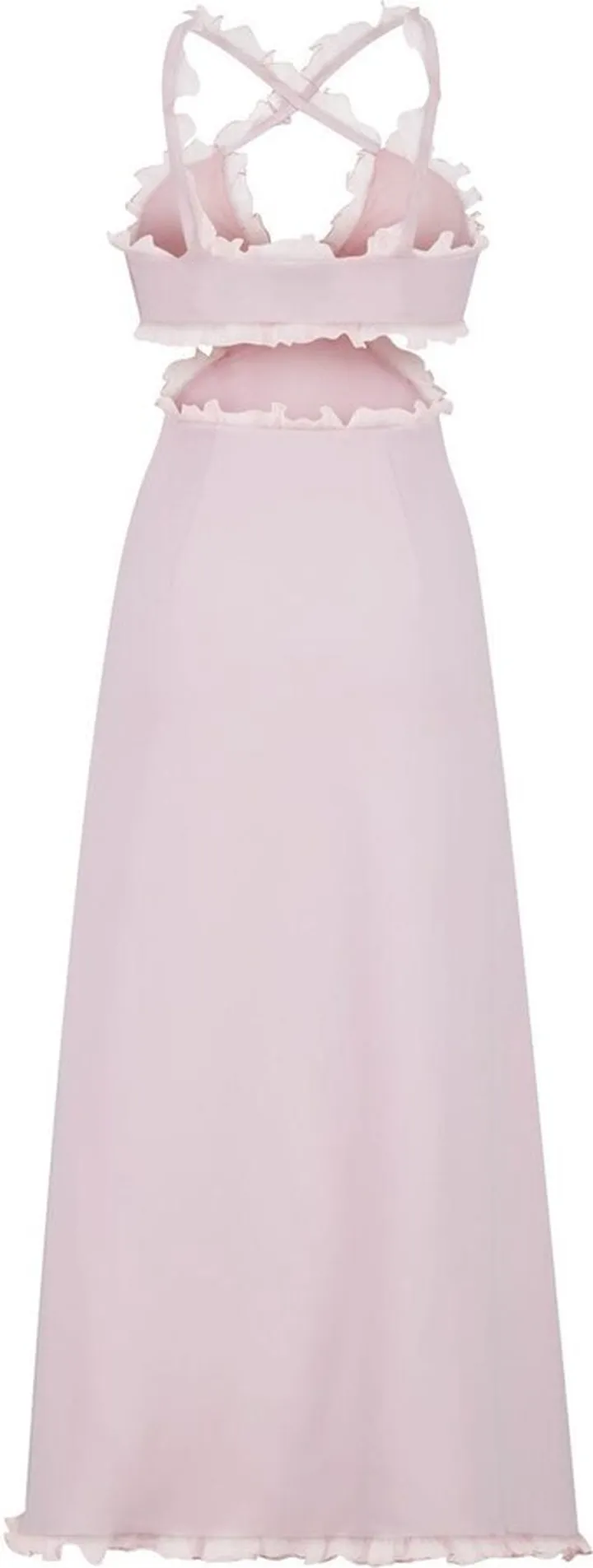 Ruffle-Trim Bow-Detail Dress
