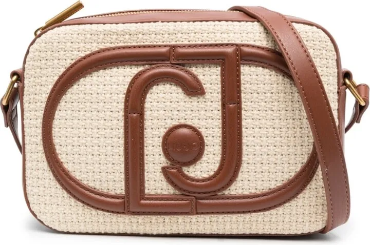 Embroidered-Logo Canvas Crossbody Bag