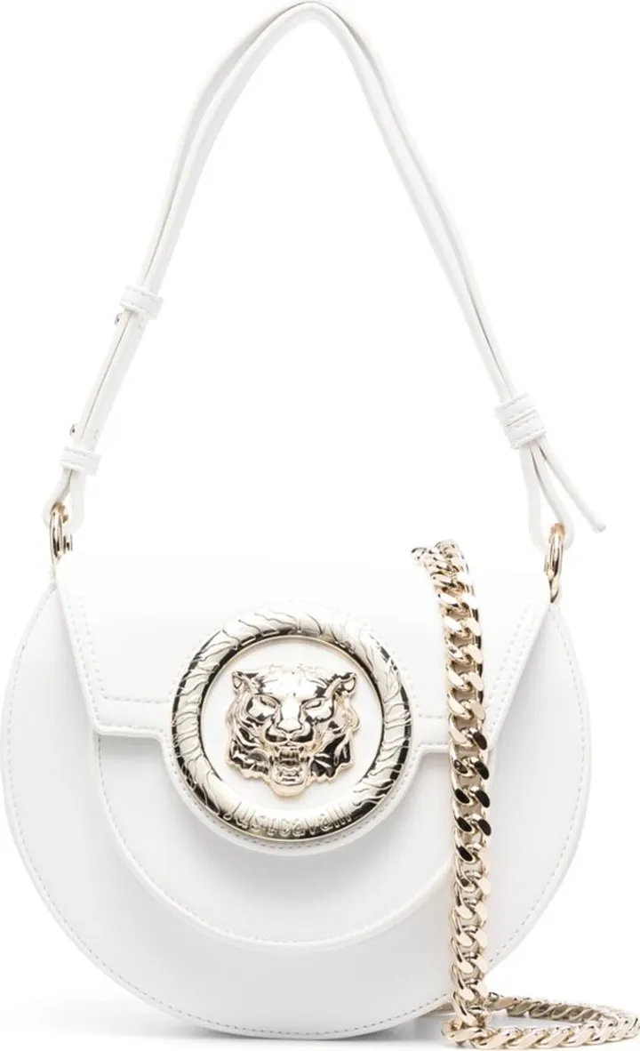 Gold-Tone Logo Plaque Shoulder Bag