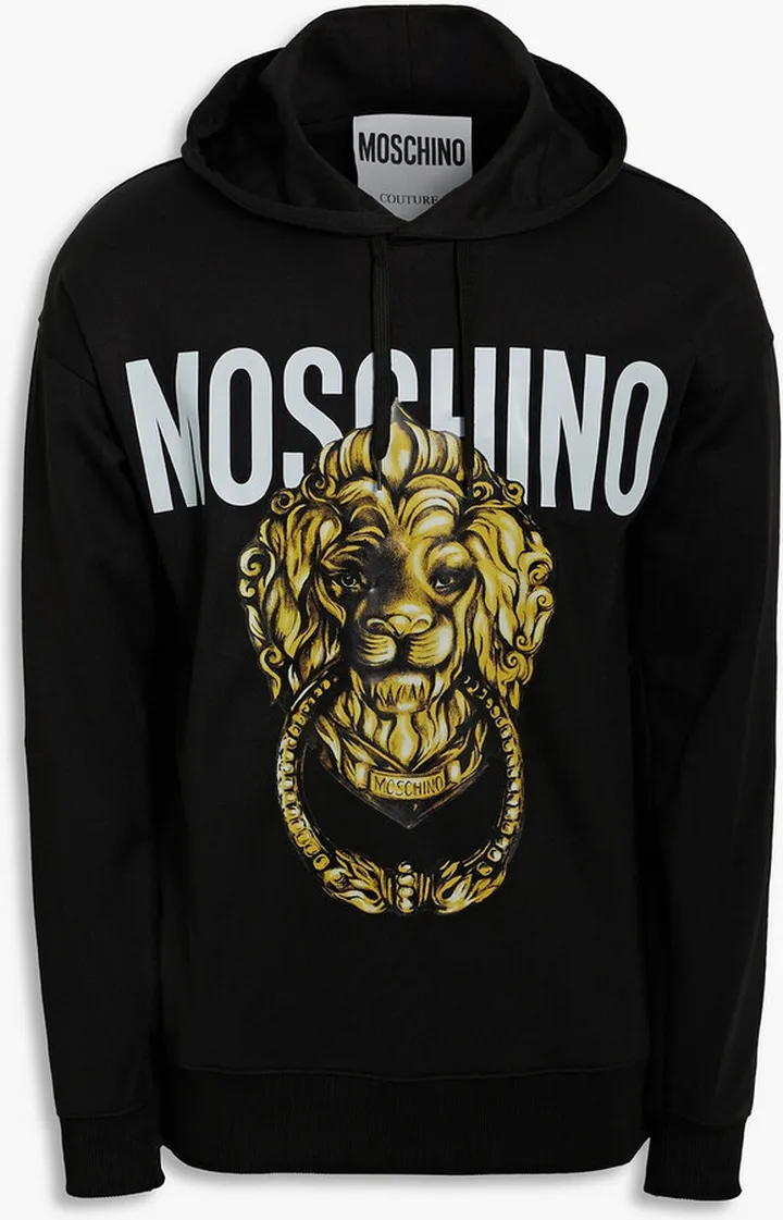 Printed tech-jersey hoodie