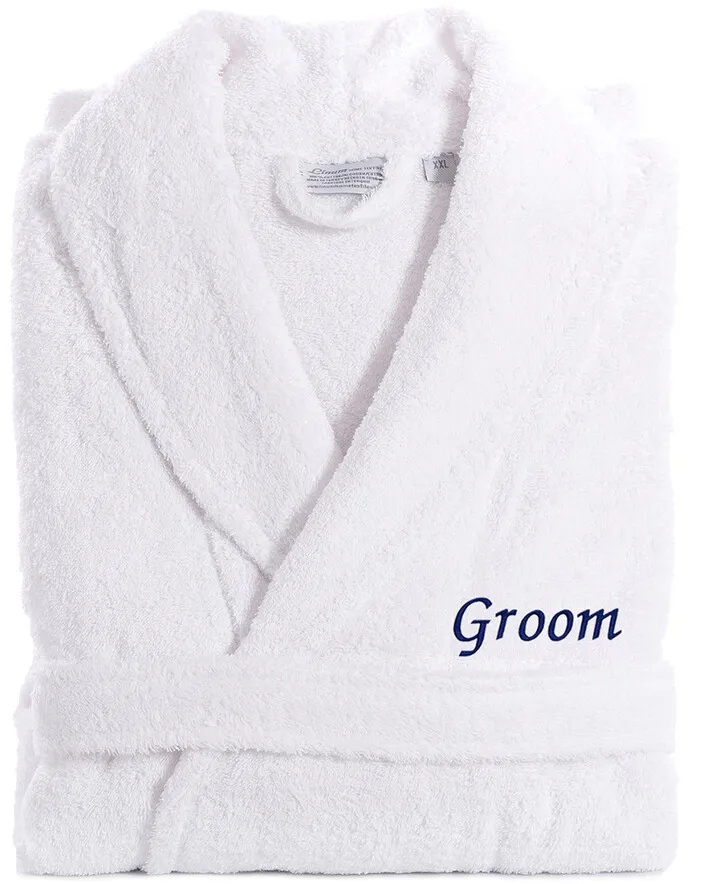 Linum Home Textiles Groom Terry Cloth Bathrobe