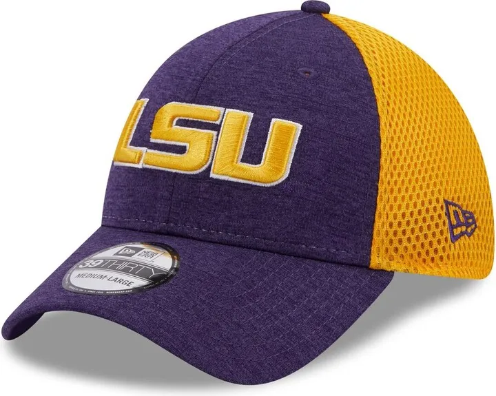 Men's New Era Purple Lsu Tigers Shadowed Neo 39THIRTY Flex Hat