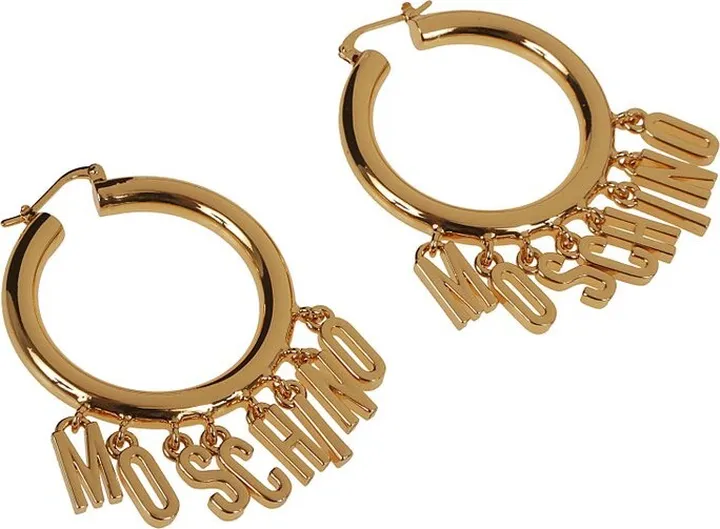 Moschino Logo-Lettering Hoop Earring