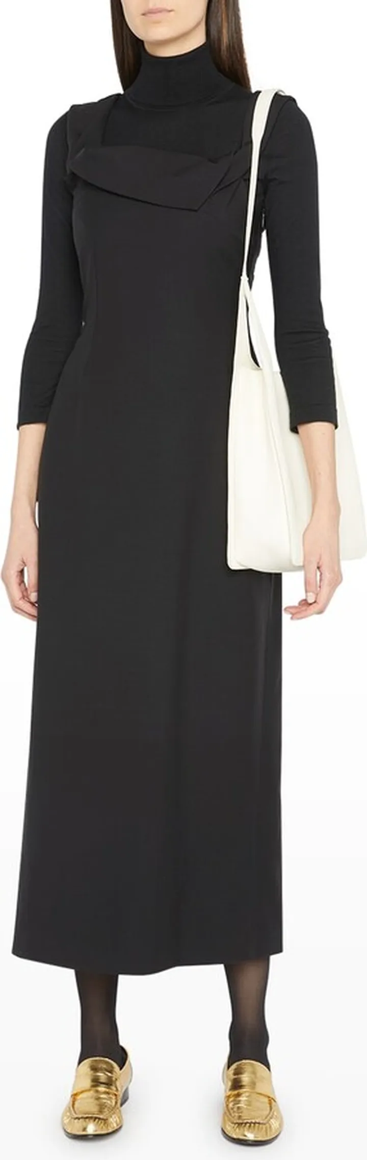 Camari Cowl-Neck Wool Dress