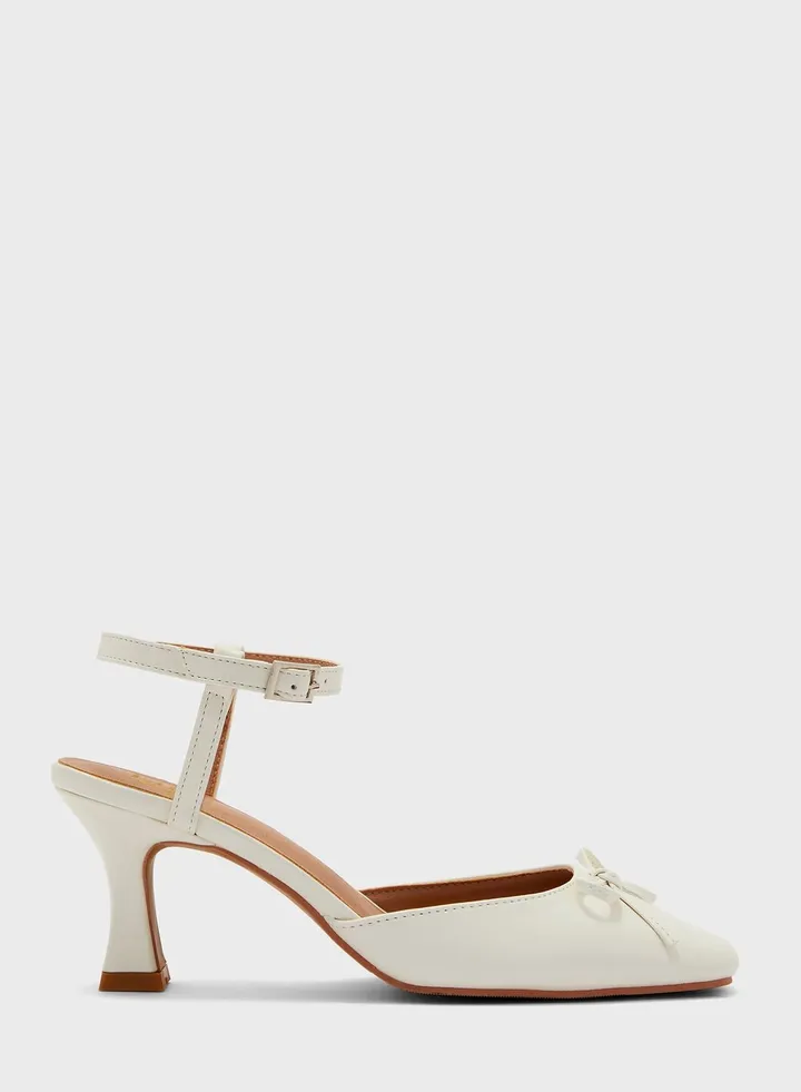 Bow-Tie Slingback Pumps