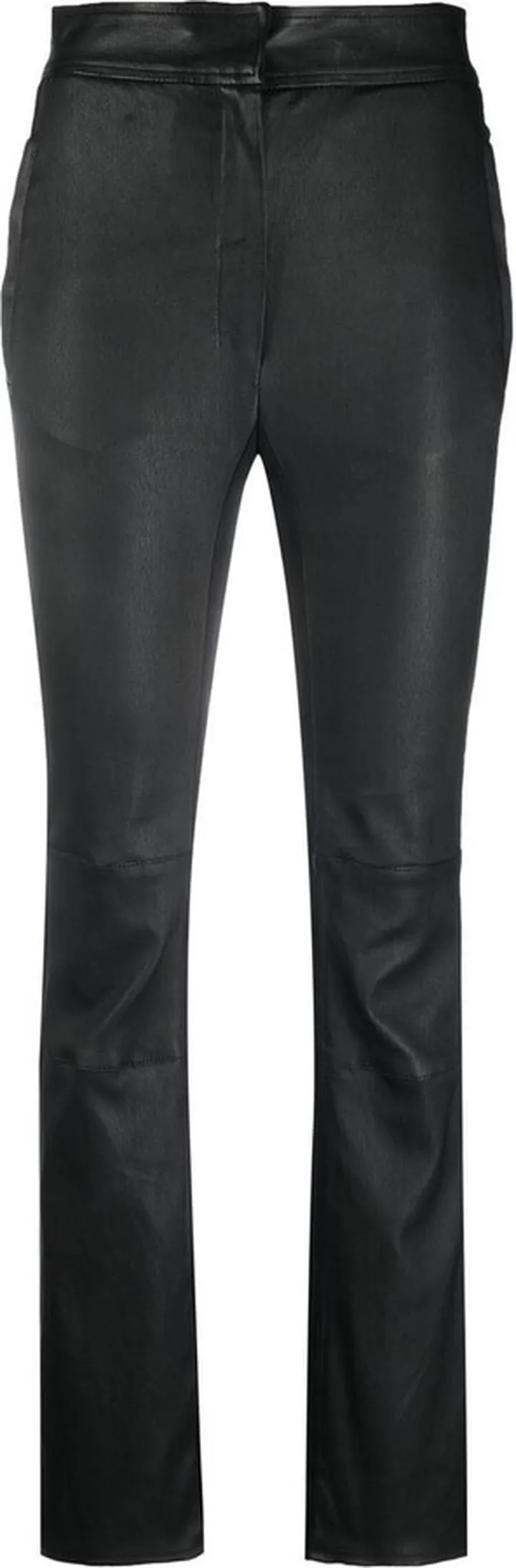 Slim-Cut Leather Biker Trousers