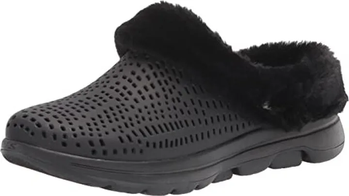 Skechers Women's Foamies Gowalk 5 Tonal Faux Fur Clog