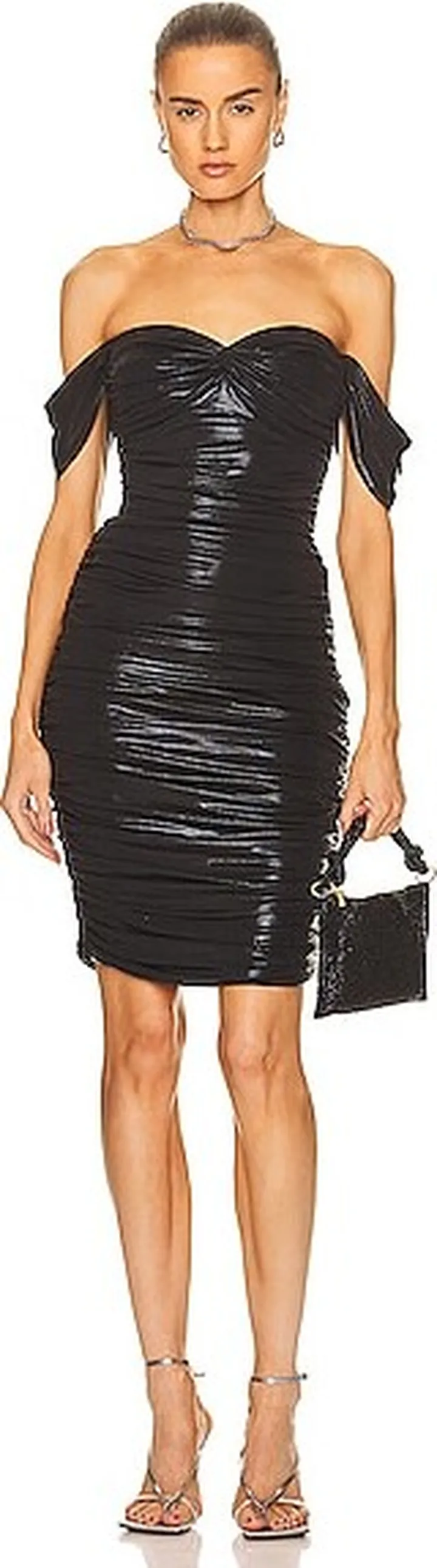 Norma Kamali Walter Dress With Winglet Sleeves in Black