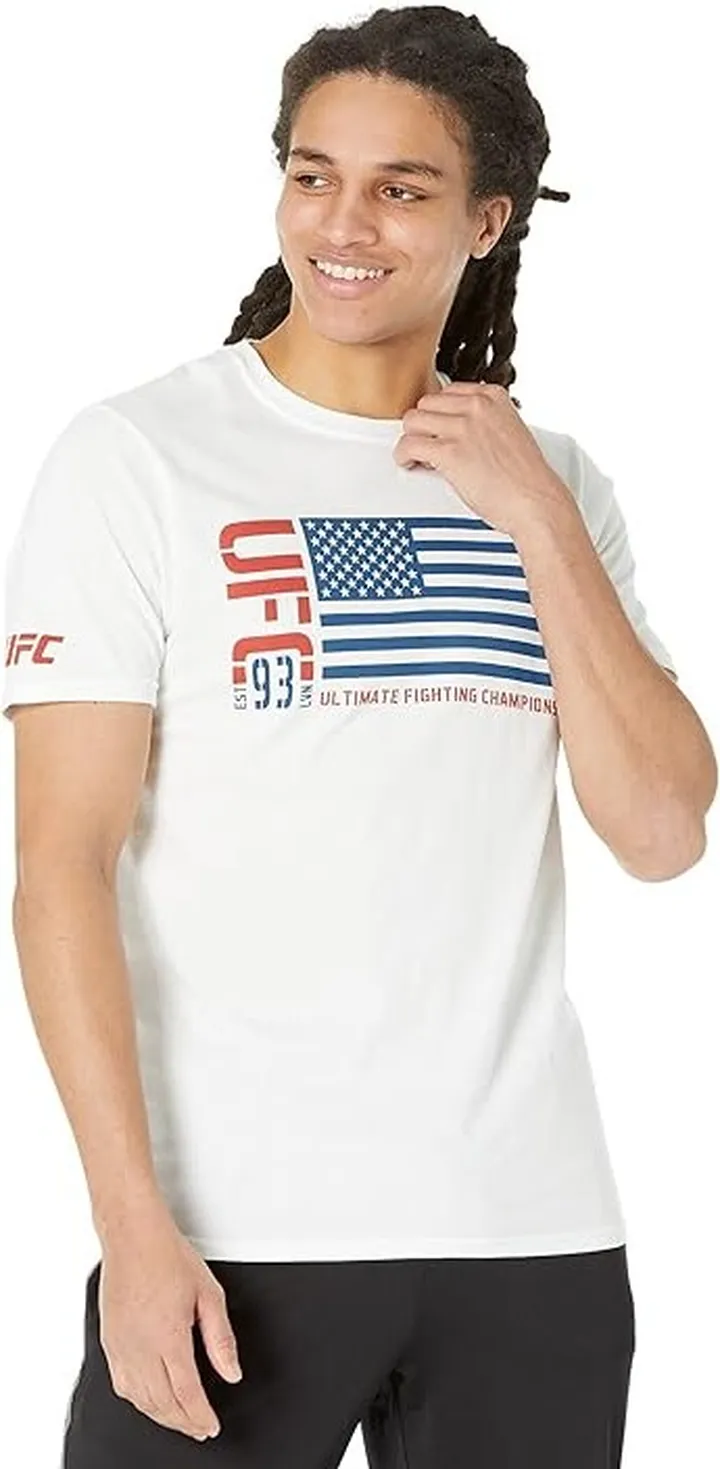 UFC LVN USA Tee (White) Men's Clothing