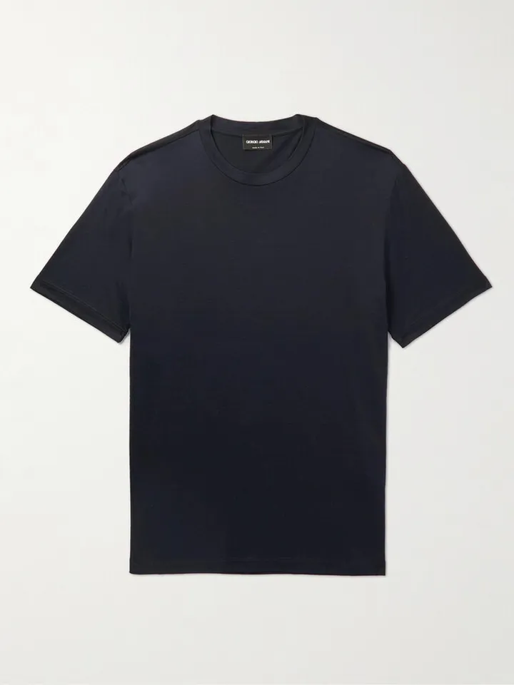 Silk and Cotton-Blend Jersey T-Shirt