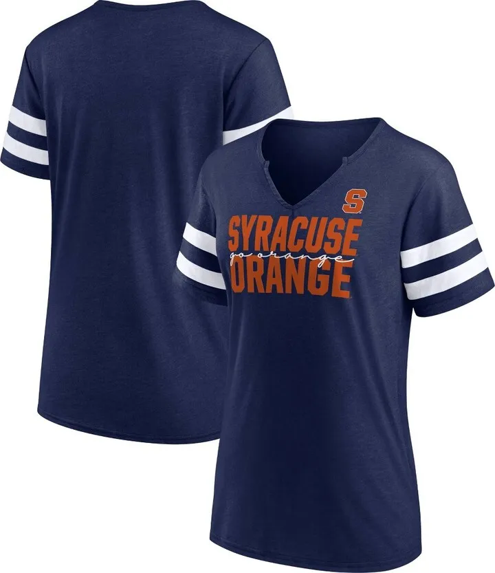 NCAA Syracuse Orange Women's Short Sleeve V-Neck Notch T-Shirt - M