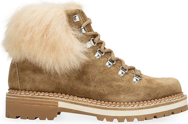 Clara Suede & Shearling Short Hiker Boots
