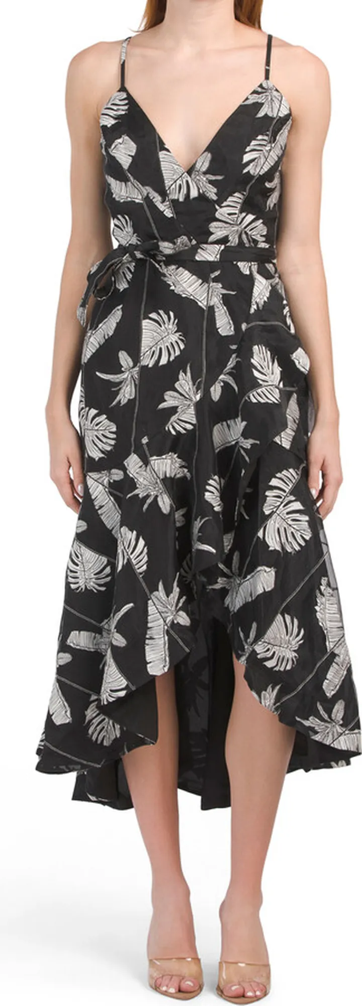Delphine Floral Illusion Hi-lo Cocktail Dress