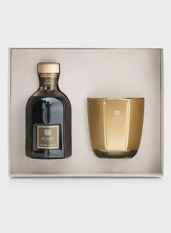Gift Box 500 Ml + Candela 500 Gr - Oud Nobile