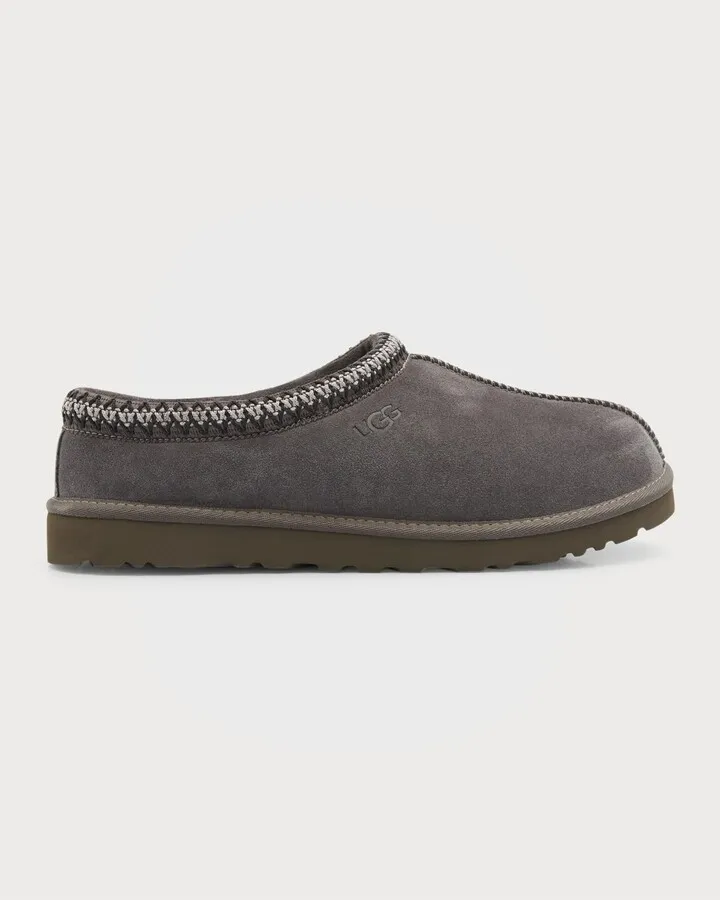 Men's Tasman Shearling Suede Mule Slipper
