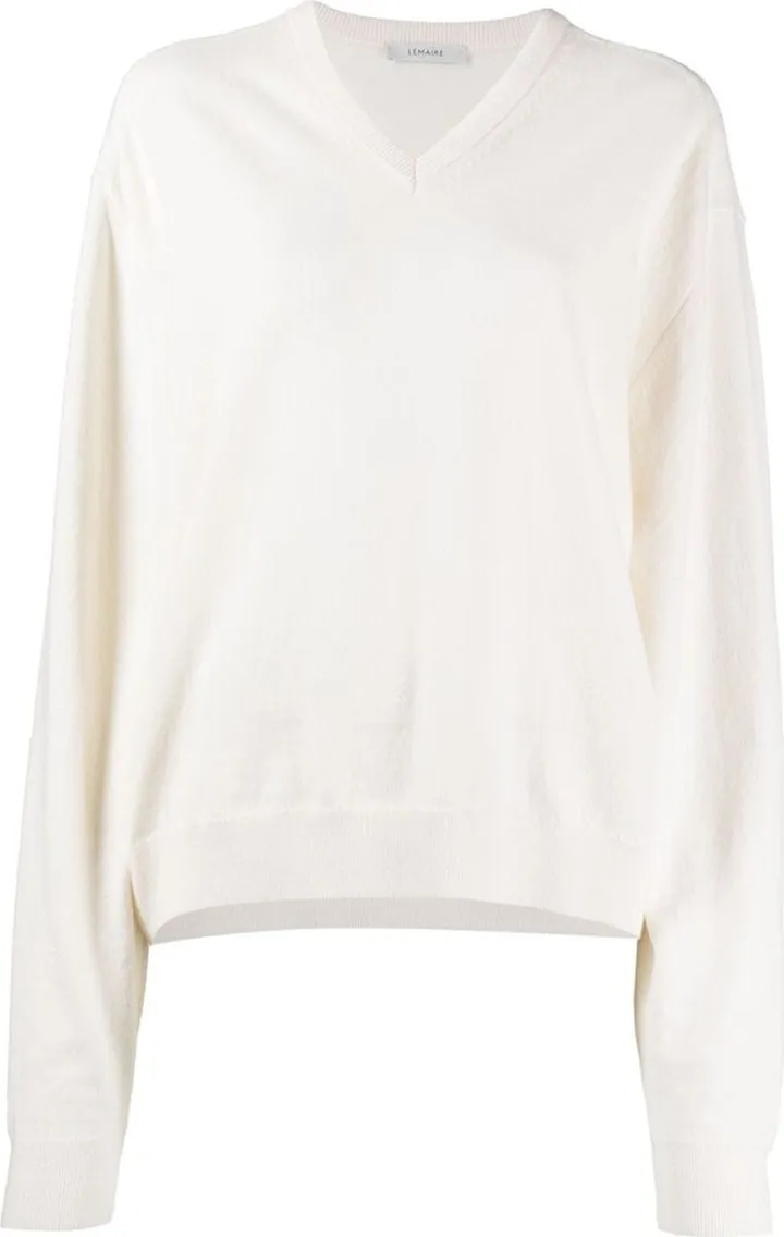 V-neck wool jumper