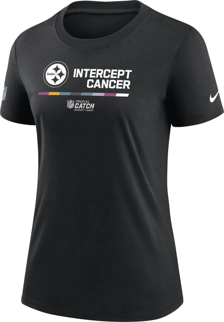 Nike Women's Dri-FIT Crucial Catch (NFL Pittsburgh Steelers) T-Shirt in Black