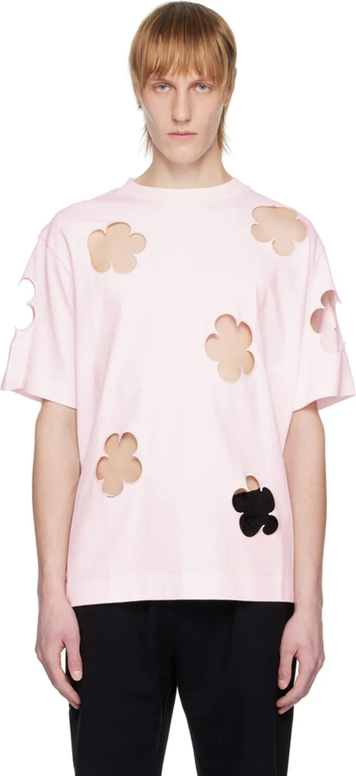 Simone Rocha Pink Cut Out T-Shirt