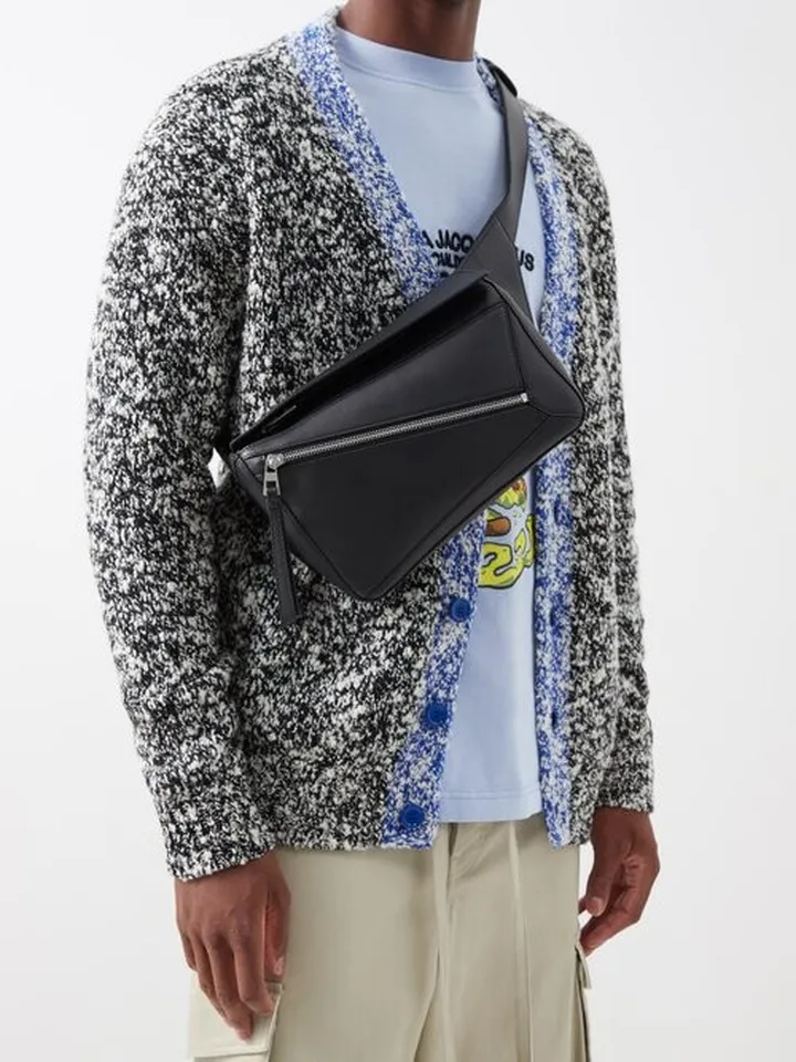 Puzzle Leather Belt Bag