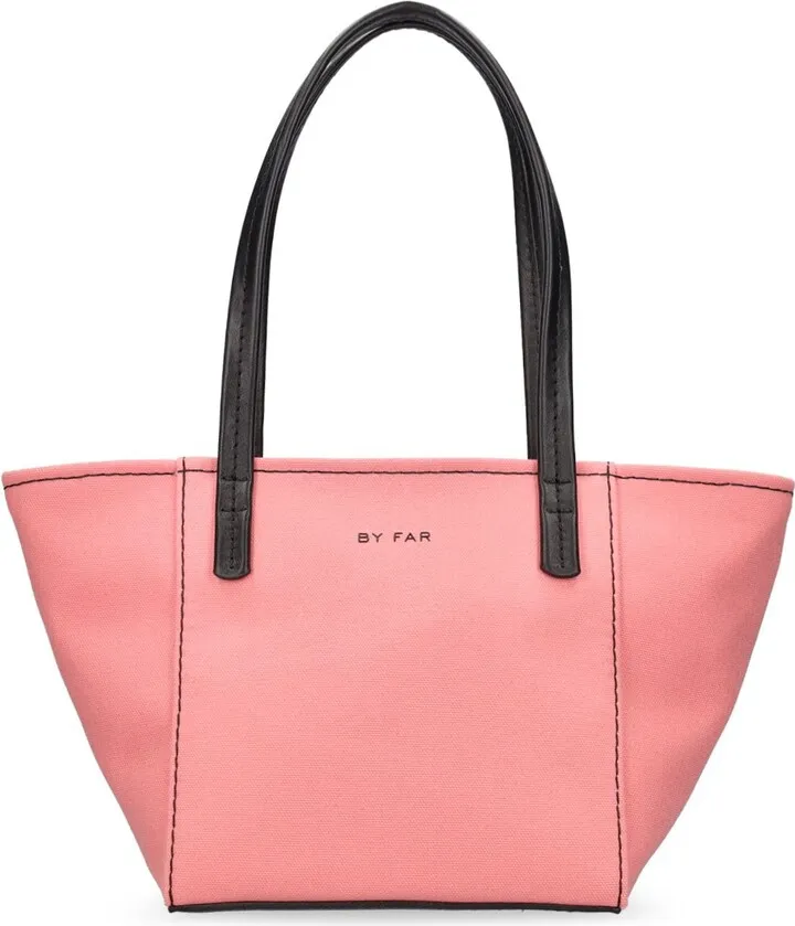 Bar canvas & nappa leather tote bag