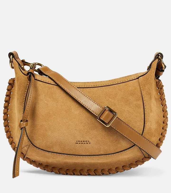 Oskan Moon Small suede shoulder bag