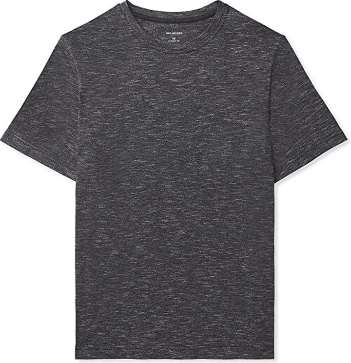 Van Heusen Men's Big Tall Big and Tall Short Sleeve Stretch Crewneck T-Shirt (Black) Men's T Shirt