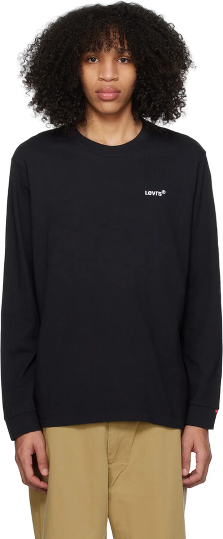Levi's Black Embroidered Long Sleeve T-Shirt