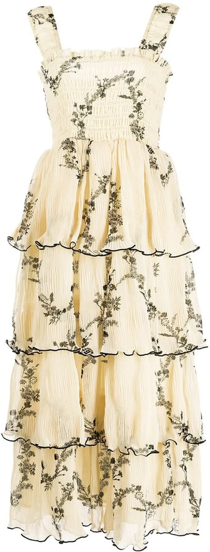 Tiered Sleeveless Midi Dress