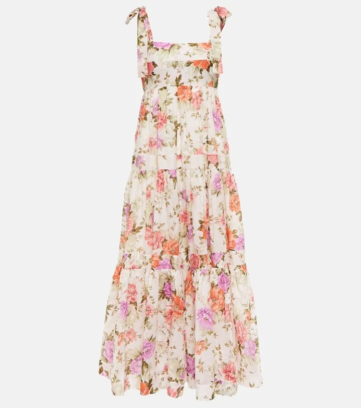 Pattie floral cotton midi dress