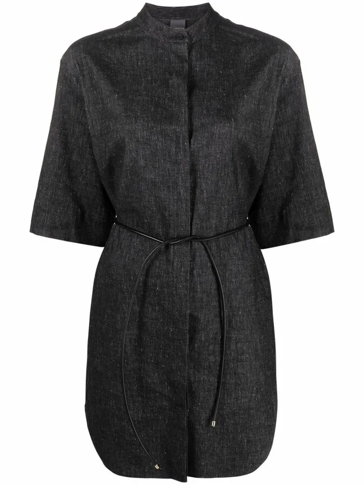 Belted Shirt Mini Dress