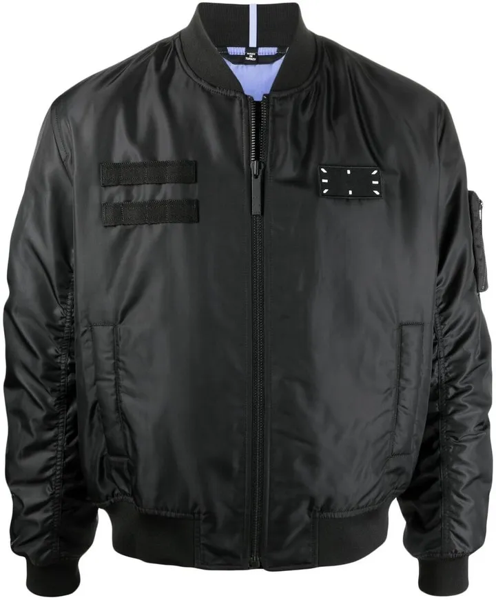 Logo Patch Bomber Jacket