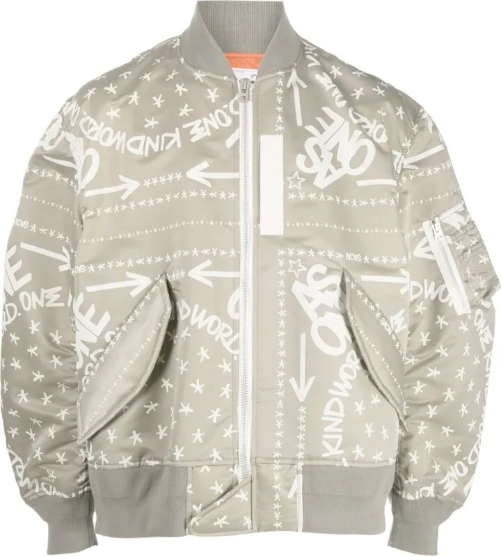 Oversize Bandana-Print Bomber Jacket