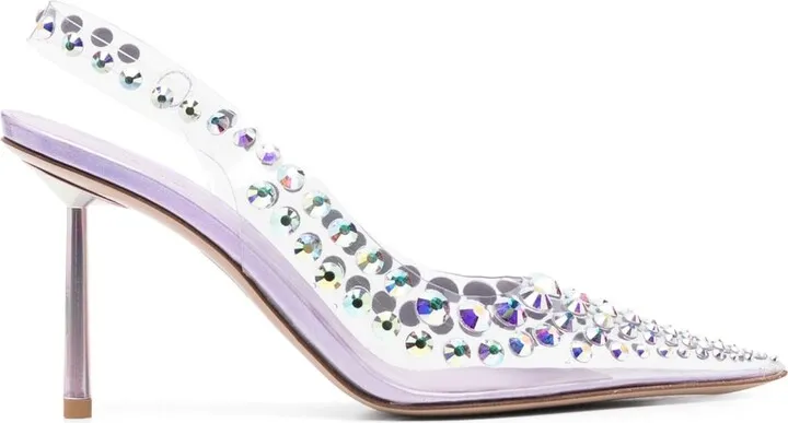 Crystal-Embellishment Stiletto Pumps
