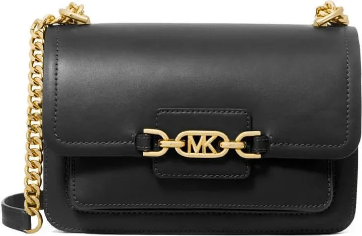 Michael Kros Heather Black Gold Crossbody Bag