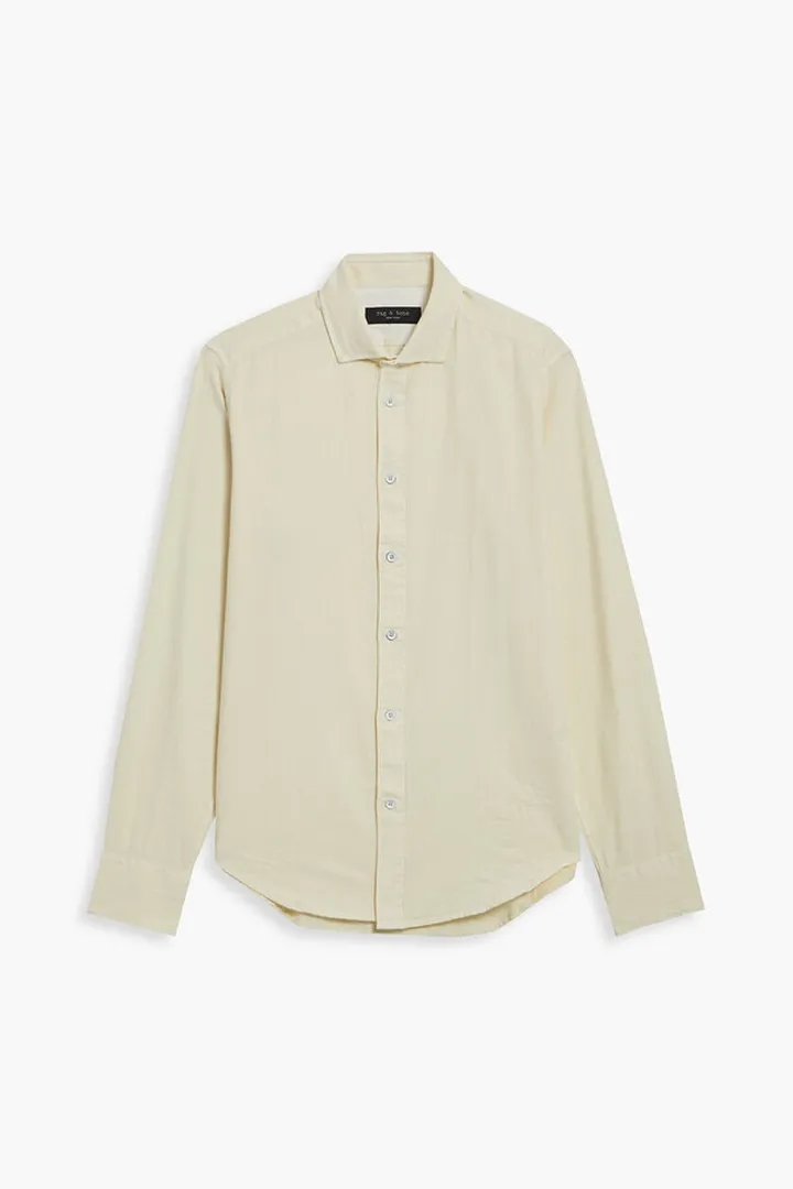 Pursuit 365 ribbed knit-trimmed cotton-piqué shirt