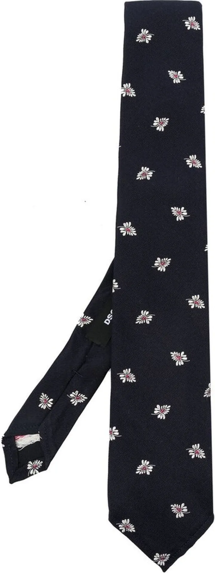 Floral-Embroidered Silk Tie