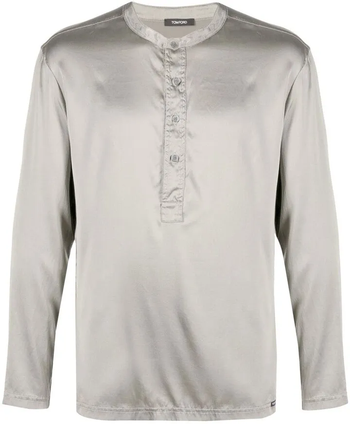 buttoned long-sleeved T-Shirt