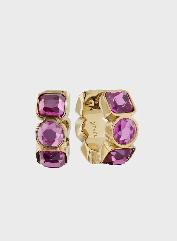 Round Stud Earrings