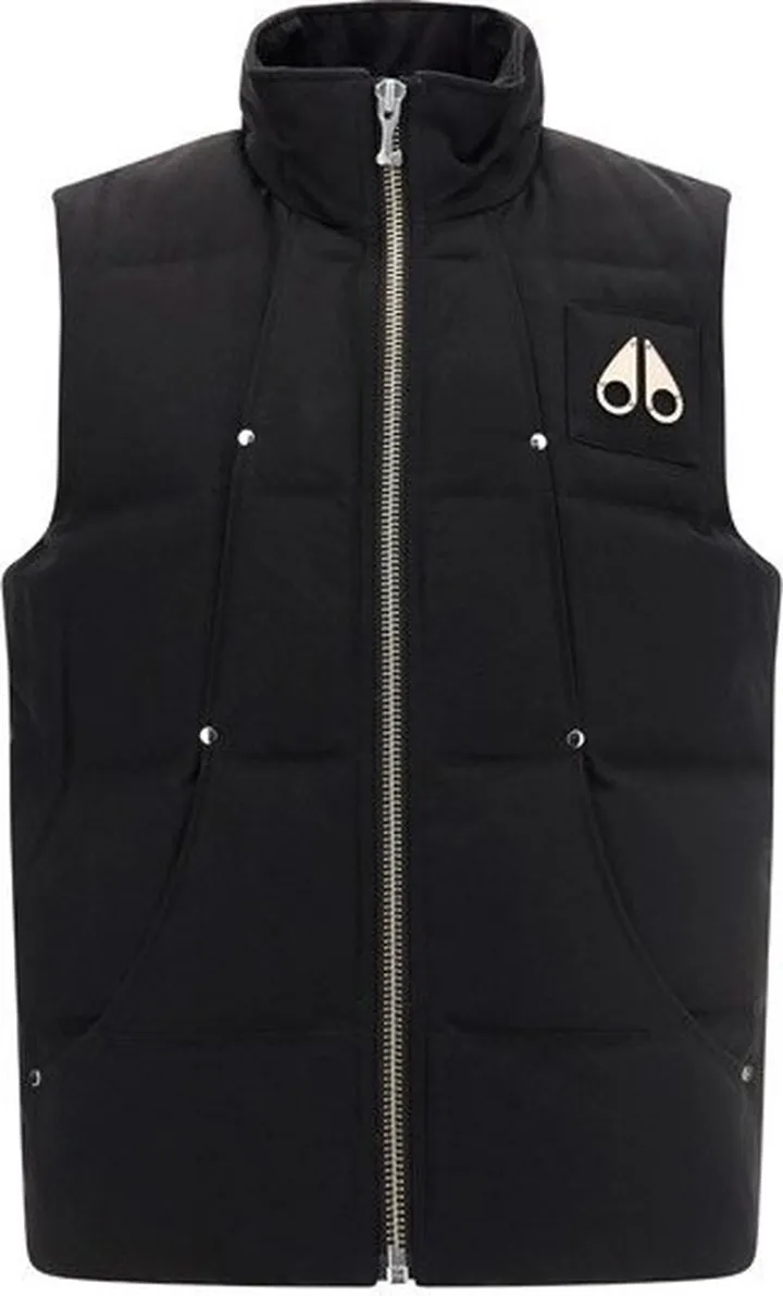 Moose Knuckles Logo Plaque Zip-Up Padded Gilet