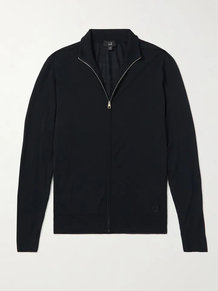 Cashmere Zip-Up Sweater