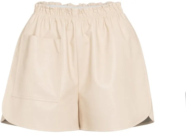 Faux leather shorts