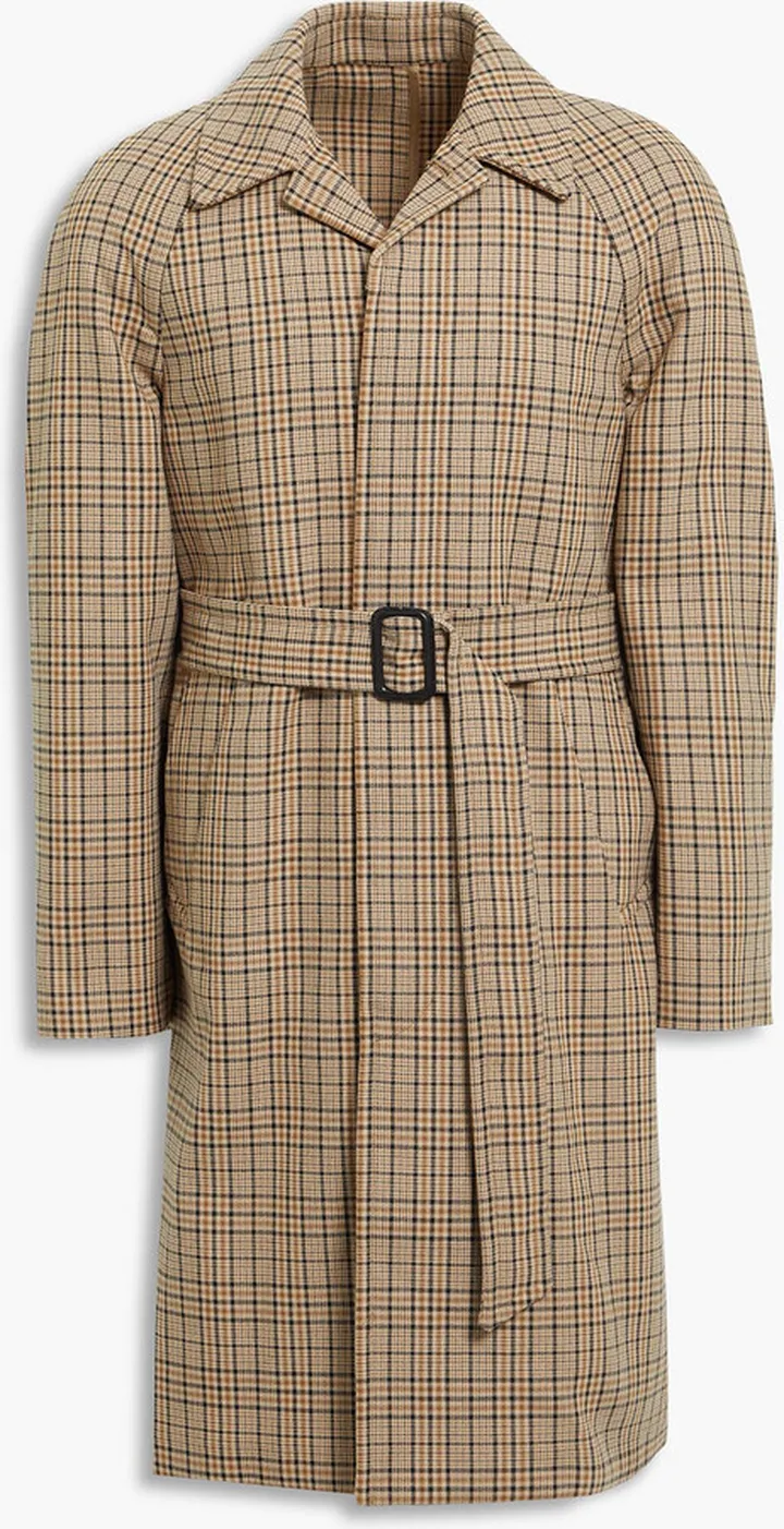Carnaby checked woven trench coat