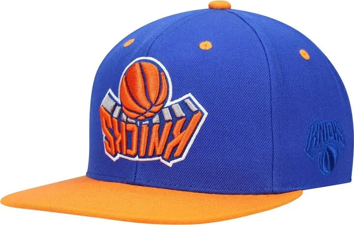 Men's Blue and Orange New York Knicks Upside Down Snapback Hat