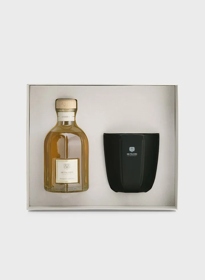 Gift Box 500 Ml + Candela 500 Gr - Ambra