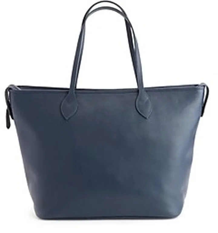 Royce New York Pebble Grain Leather Wide Tote